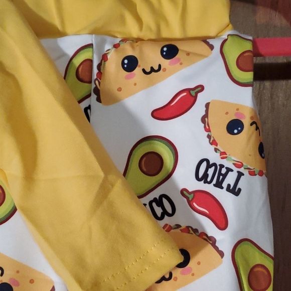 NEW "TACO 'BOUT CUTE" HOODED 2 PIECE SET - Picture 3 of 3